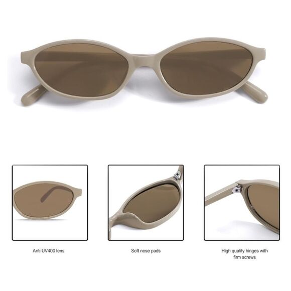 New retro oval sunglasses
